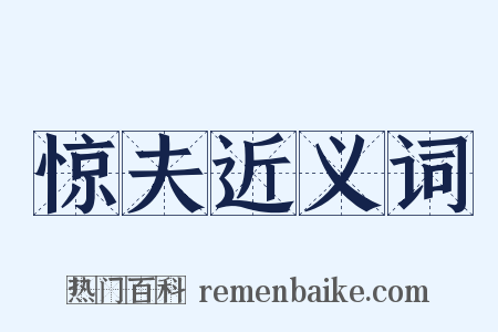 惊夫近义词是什么意思的图片